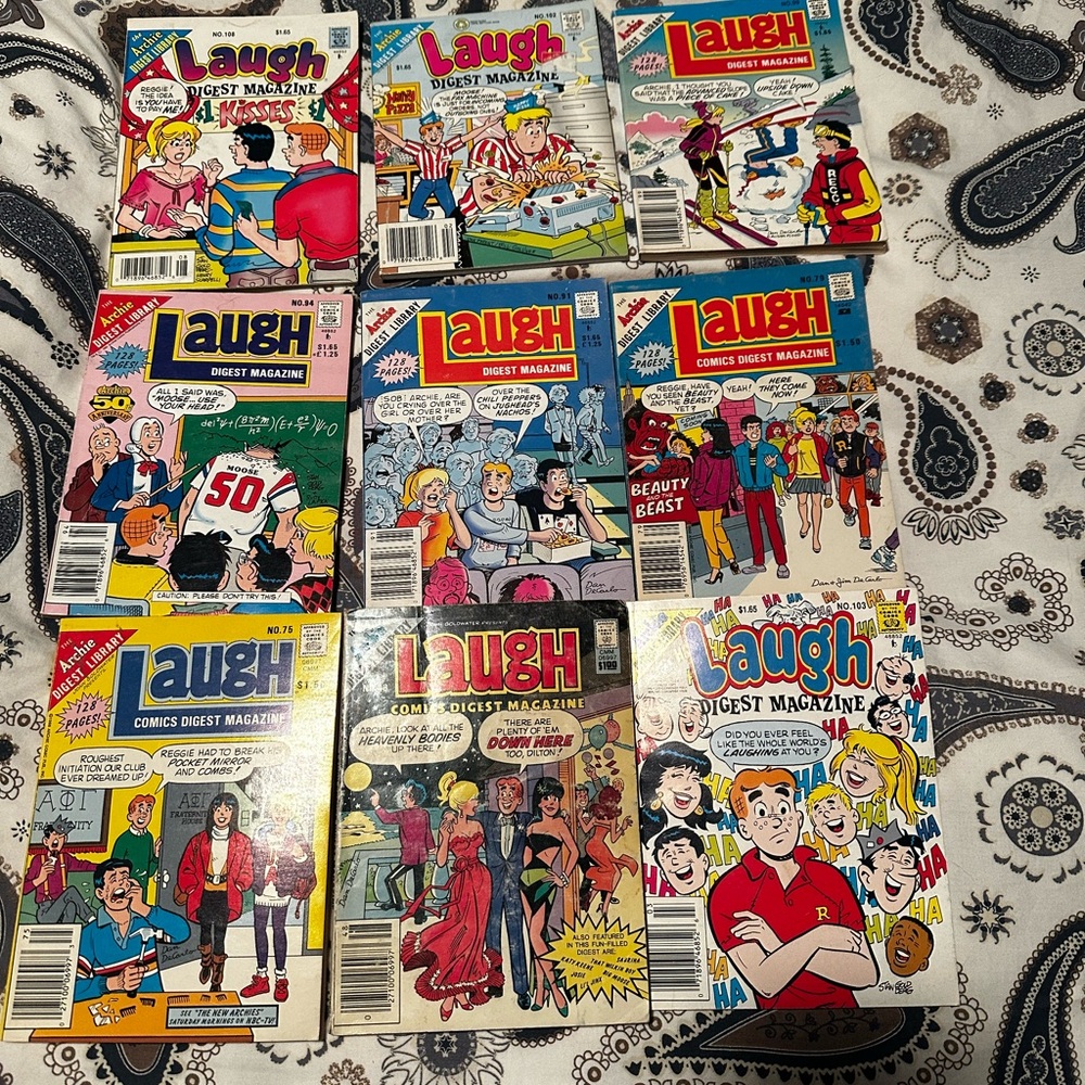 9 Vintage Laugh Comics Digest Collection